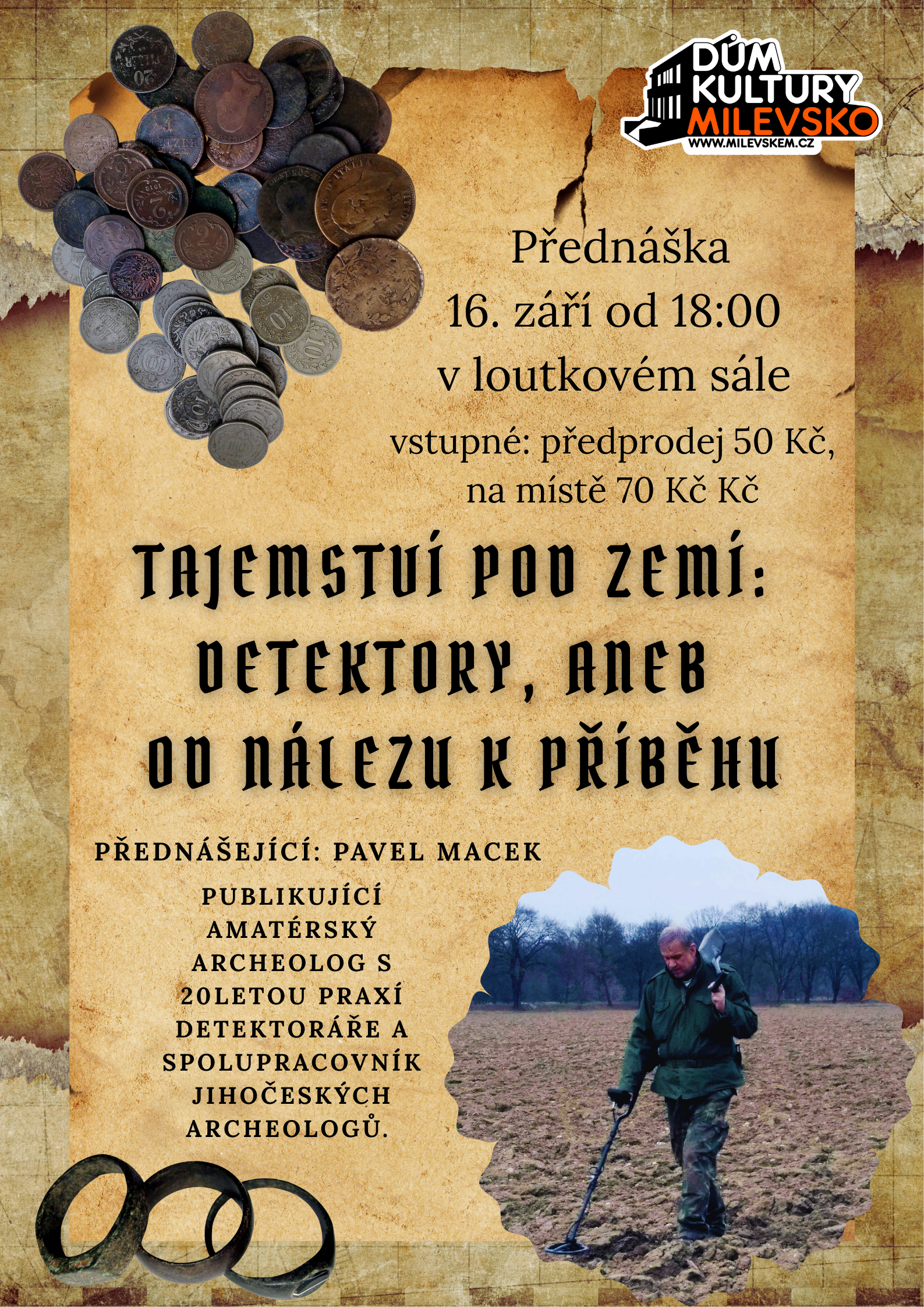 Plakát Tajemství pod zemí: Detektory aneb od nálezu k příběhu