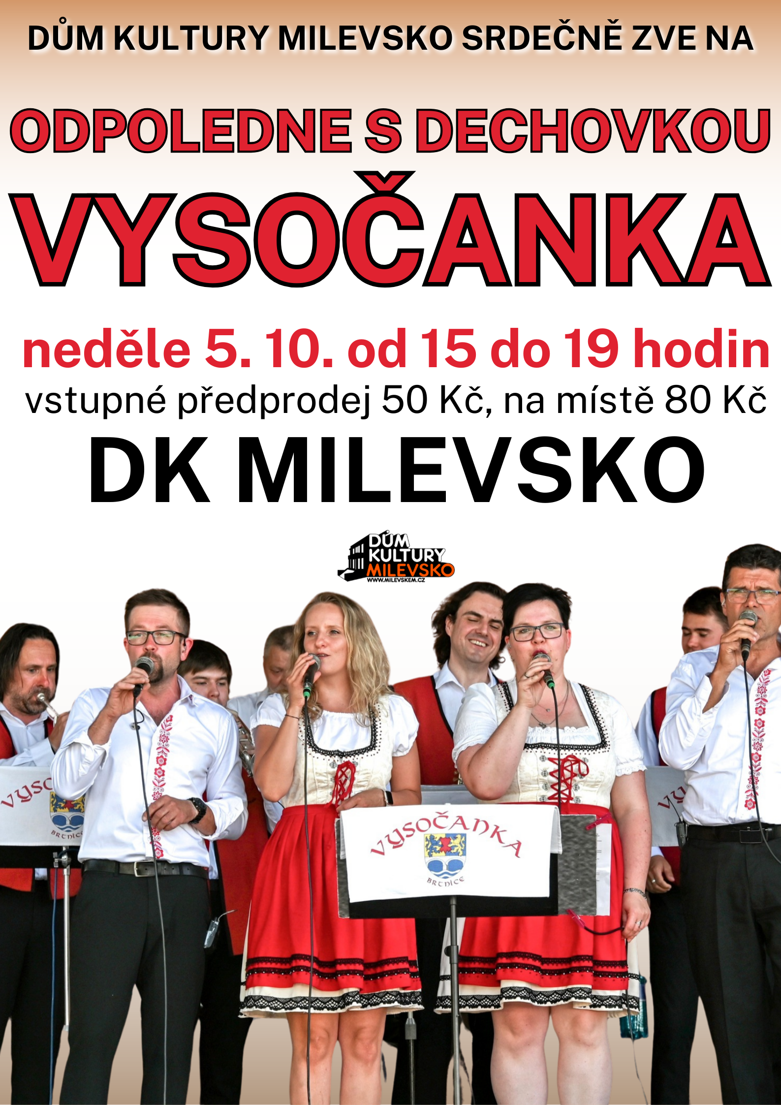 Plakát Odpoledne s dechovkou Vysočanka