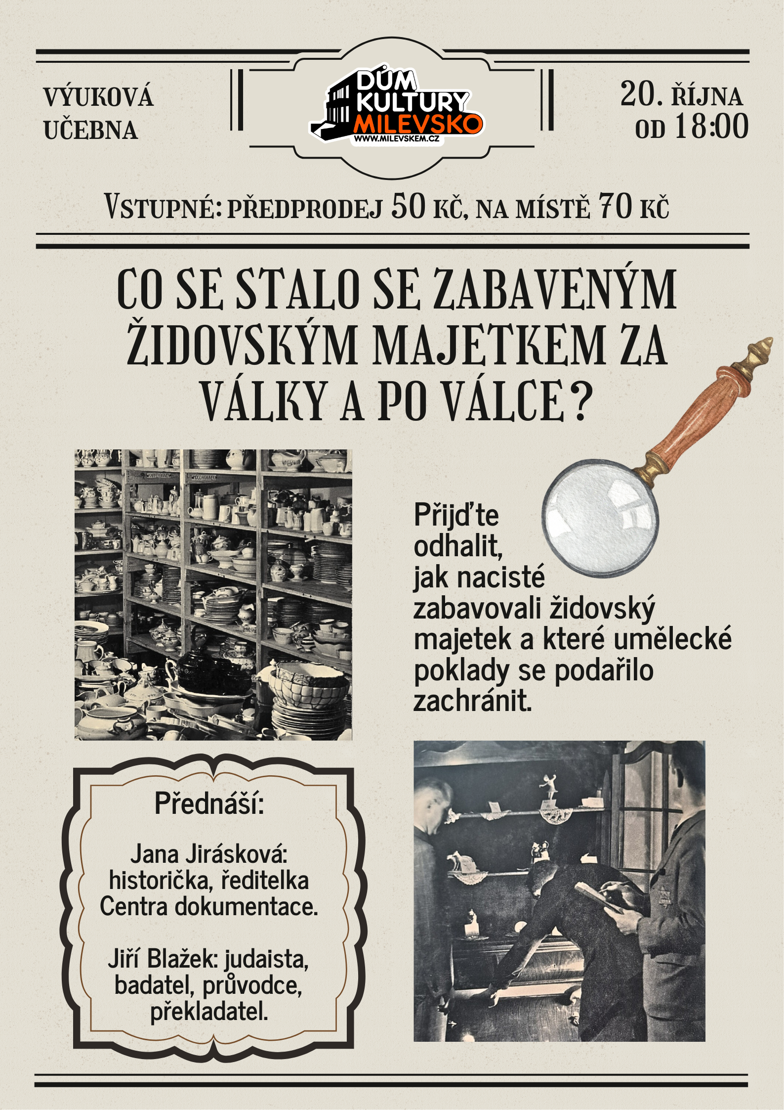 Plakát Co se stalo se zabaveným židovským majetkem?