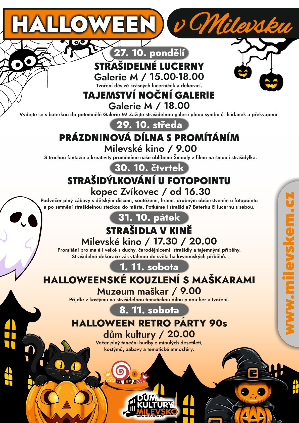 Plakát Halloween v Milevsku