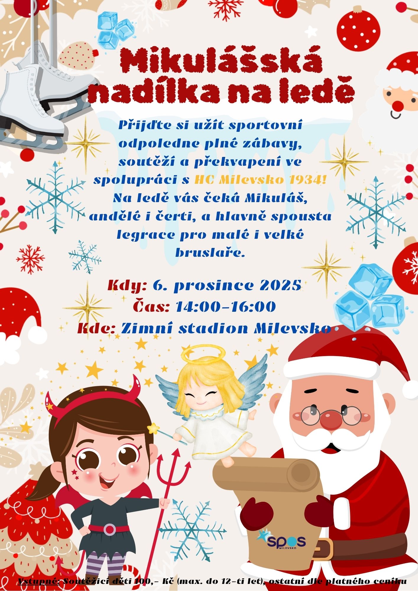Plakát Mikulášská nadílka na ledě