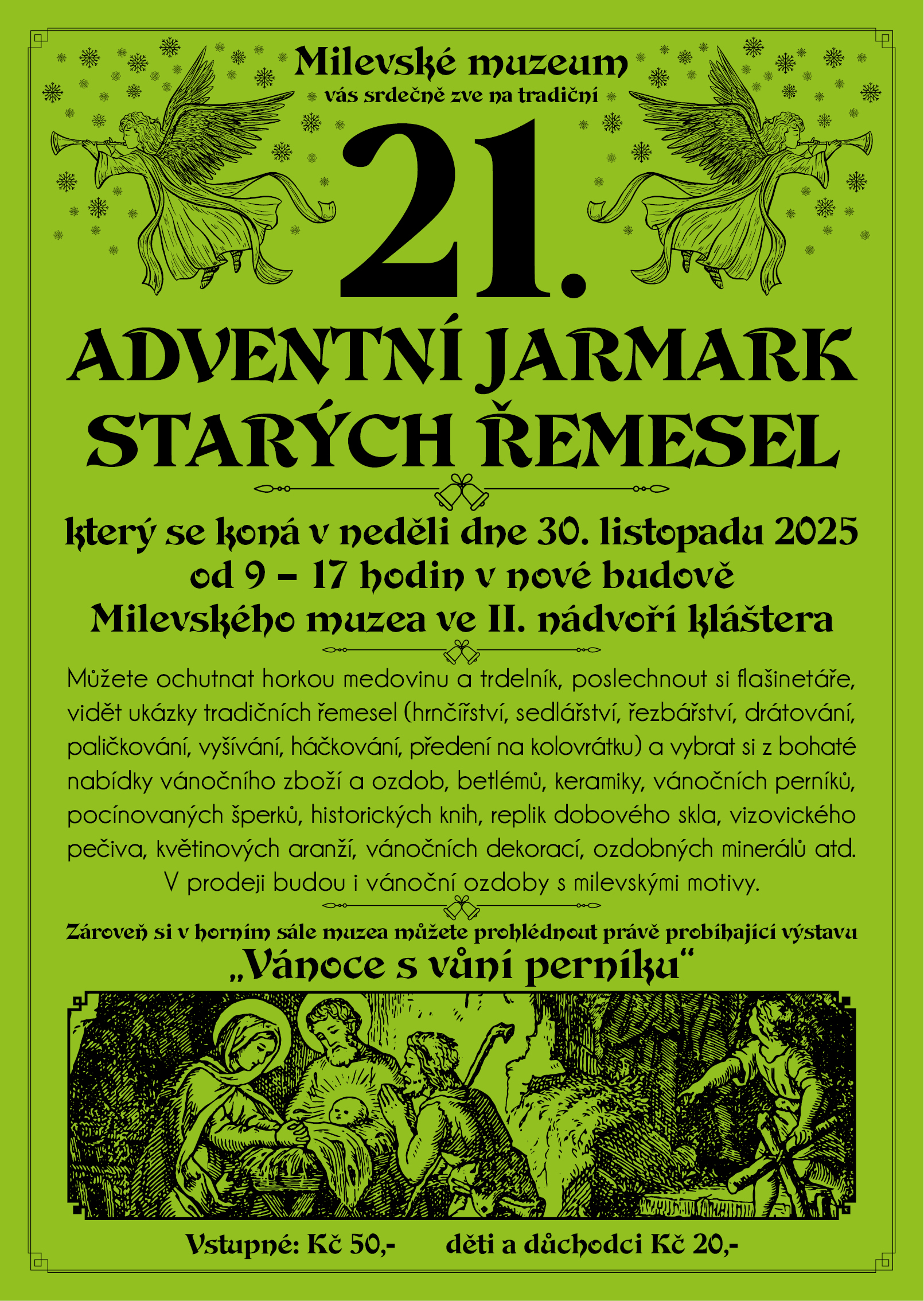 Plakát 21. adventní jarmark starých řemesel