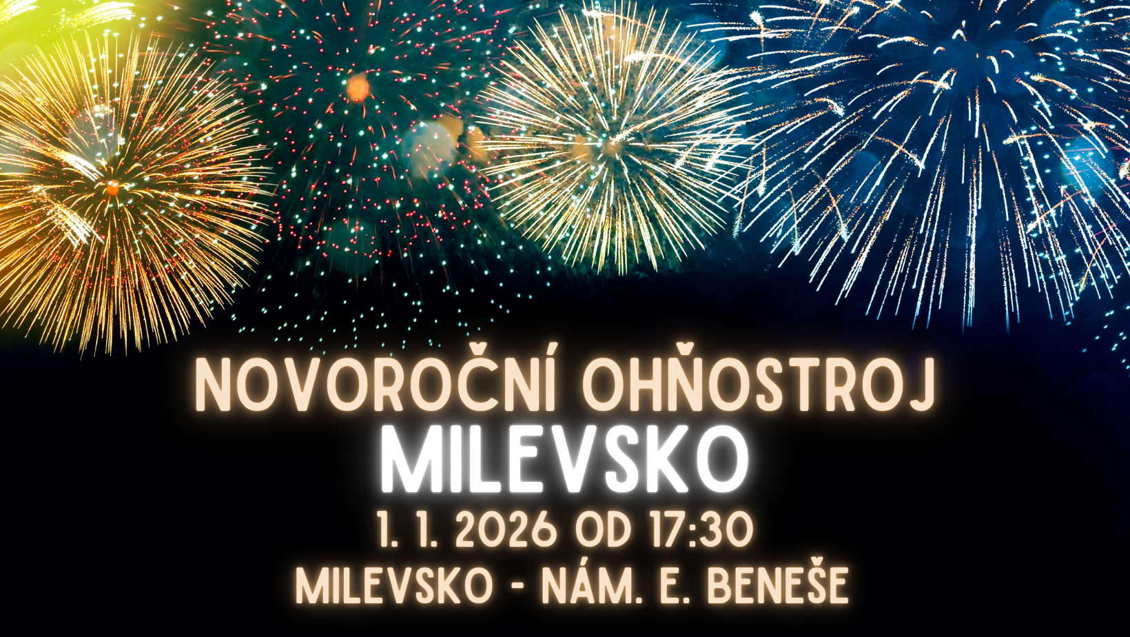 Plakát Novoroční ohňostroj