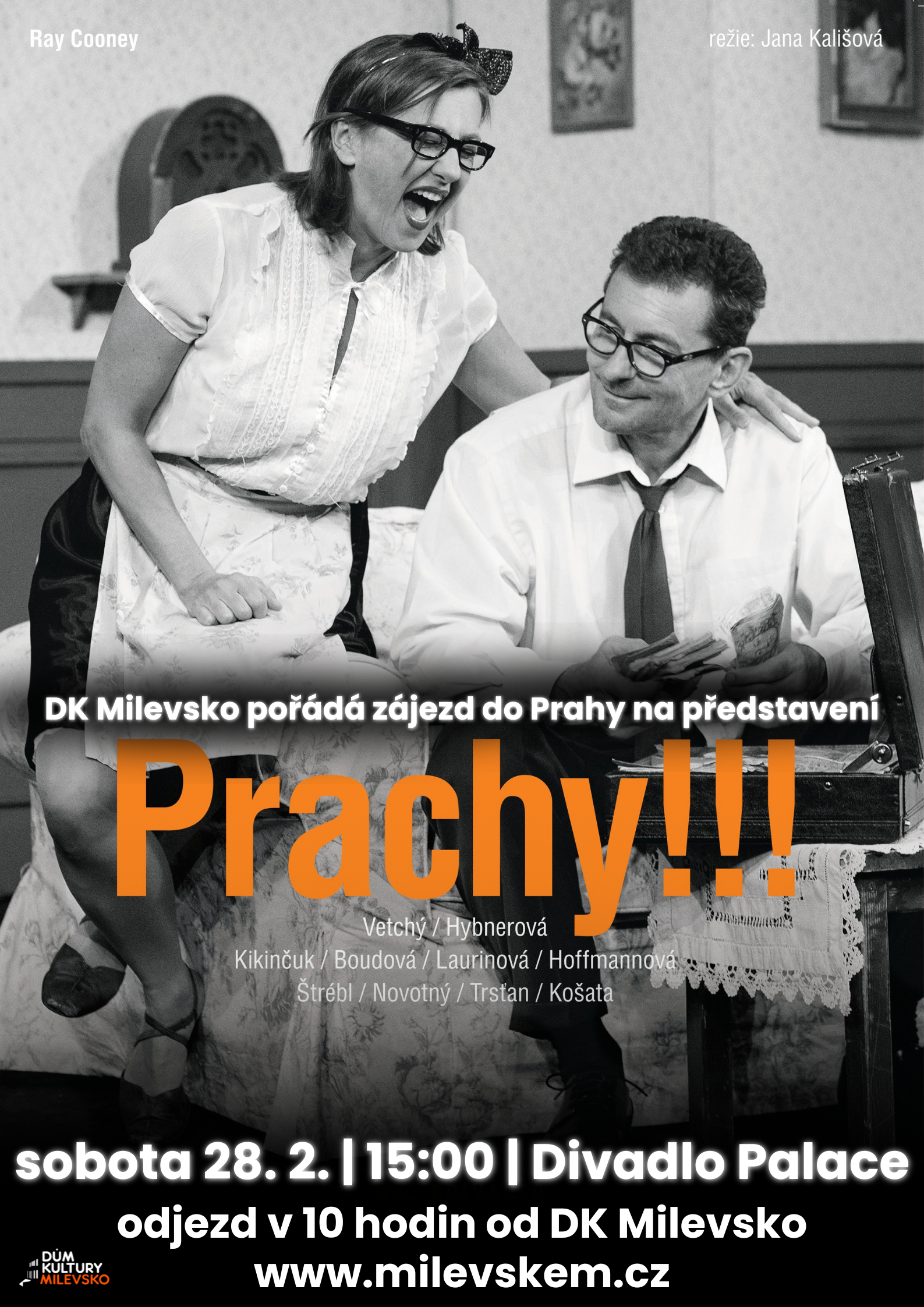 Plakát Zájezd na divadlo Prachy!