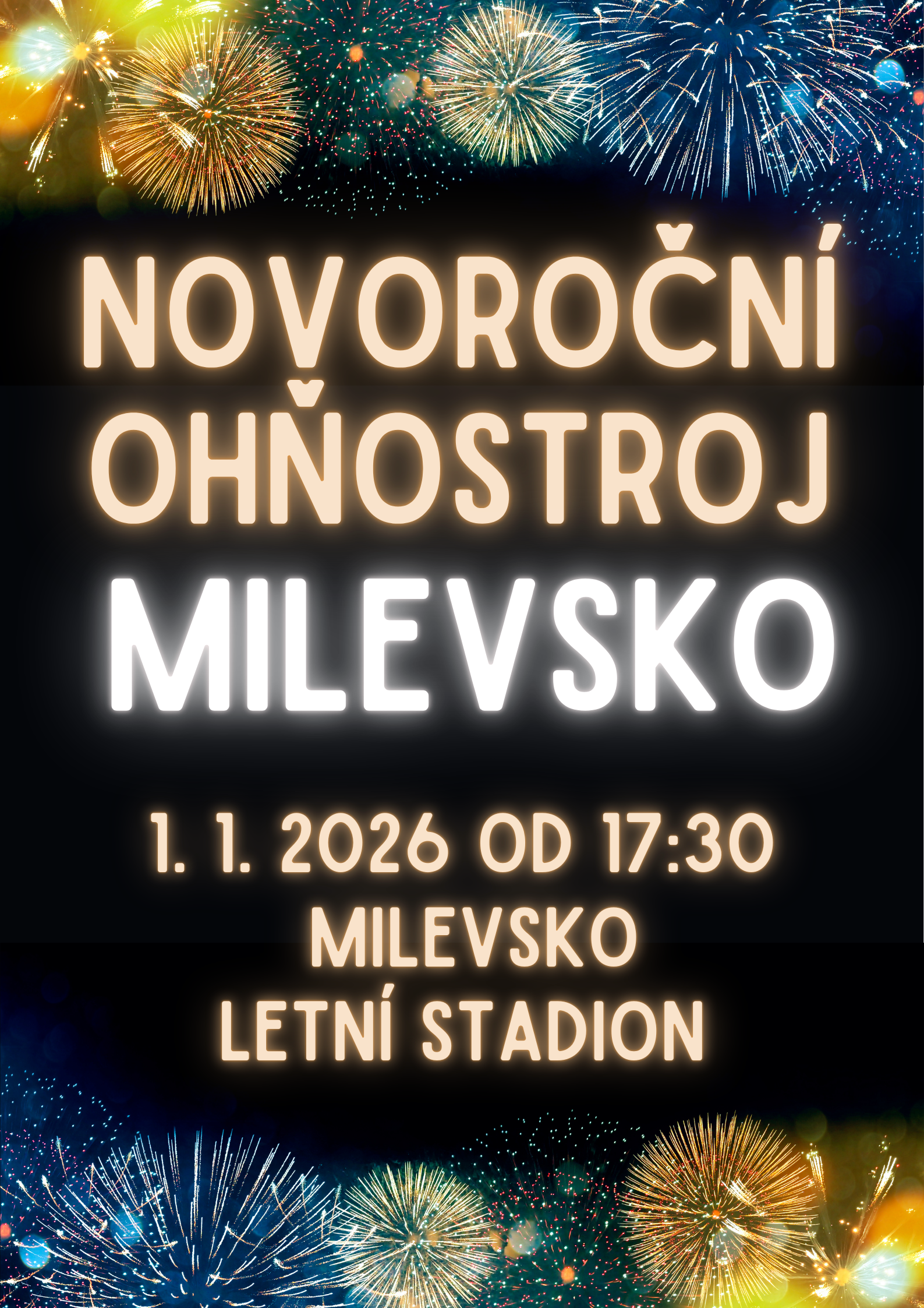 Plakát Novoroční ohňostroj