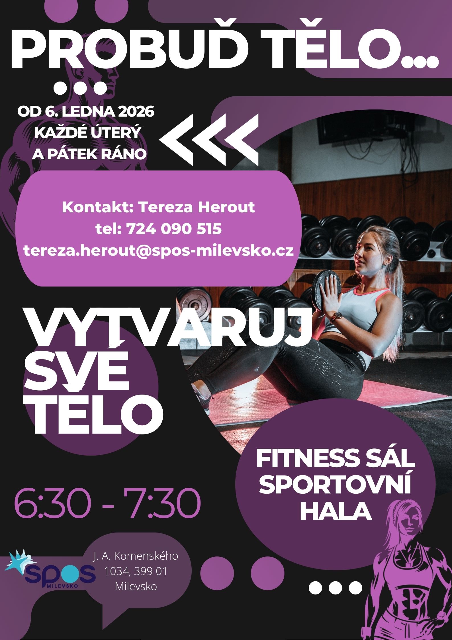 Plakát  Probuď tělo, posiluj, sportuj!