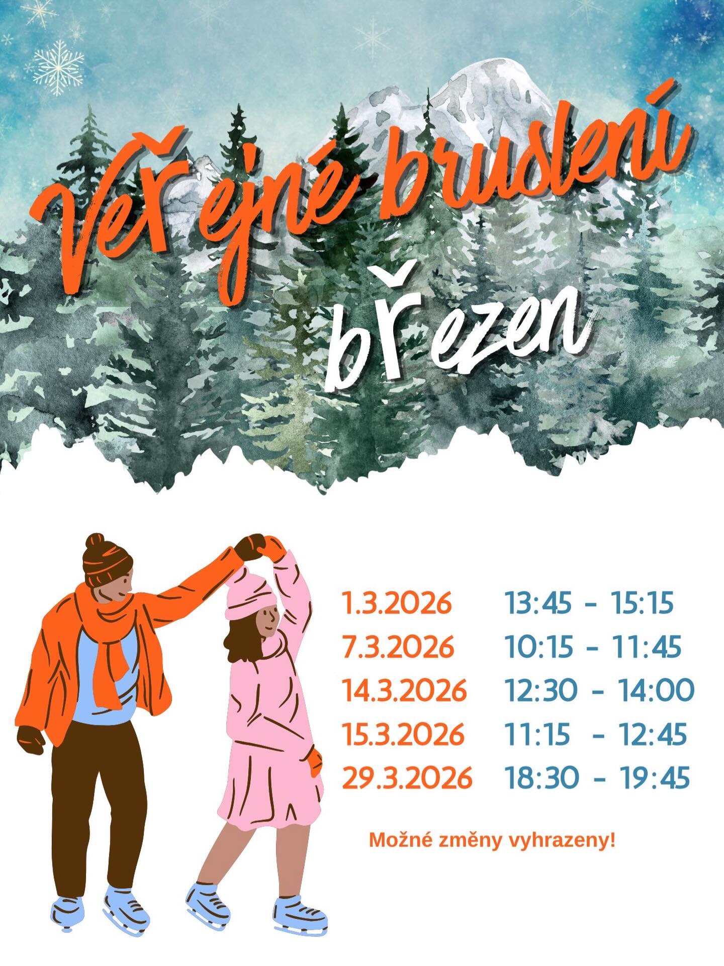 Plakát Veřejné bruslení