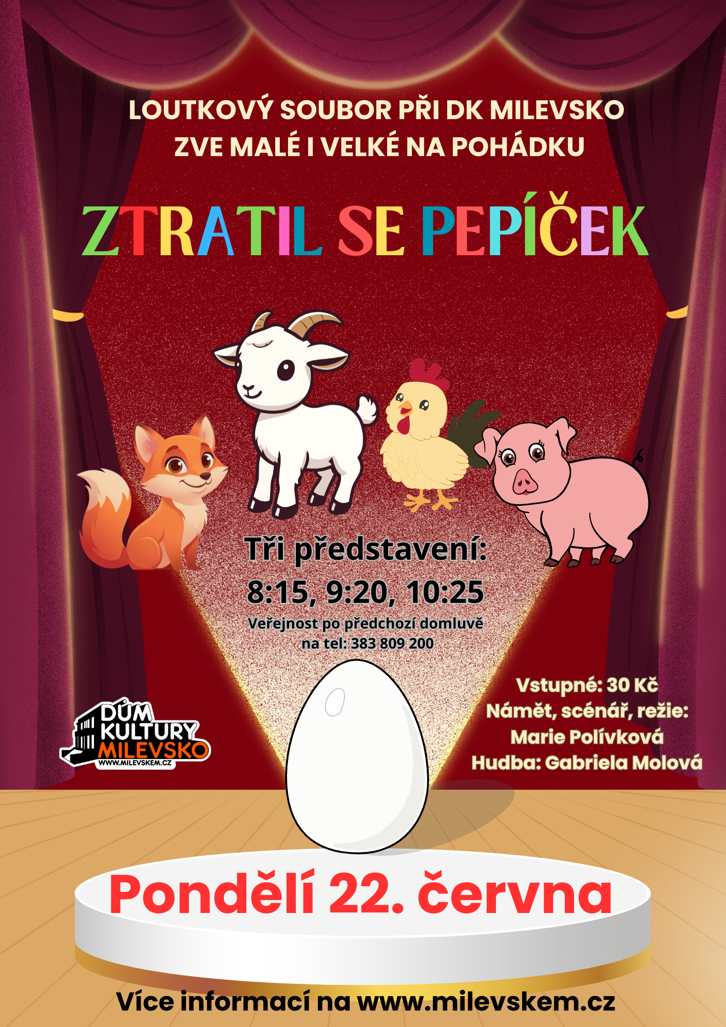 Plakát Loutková pohádka pro školky Ztratil se Pepíček