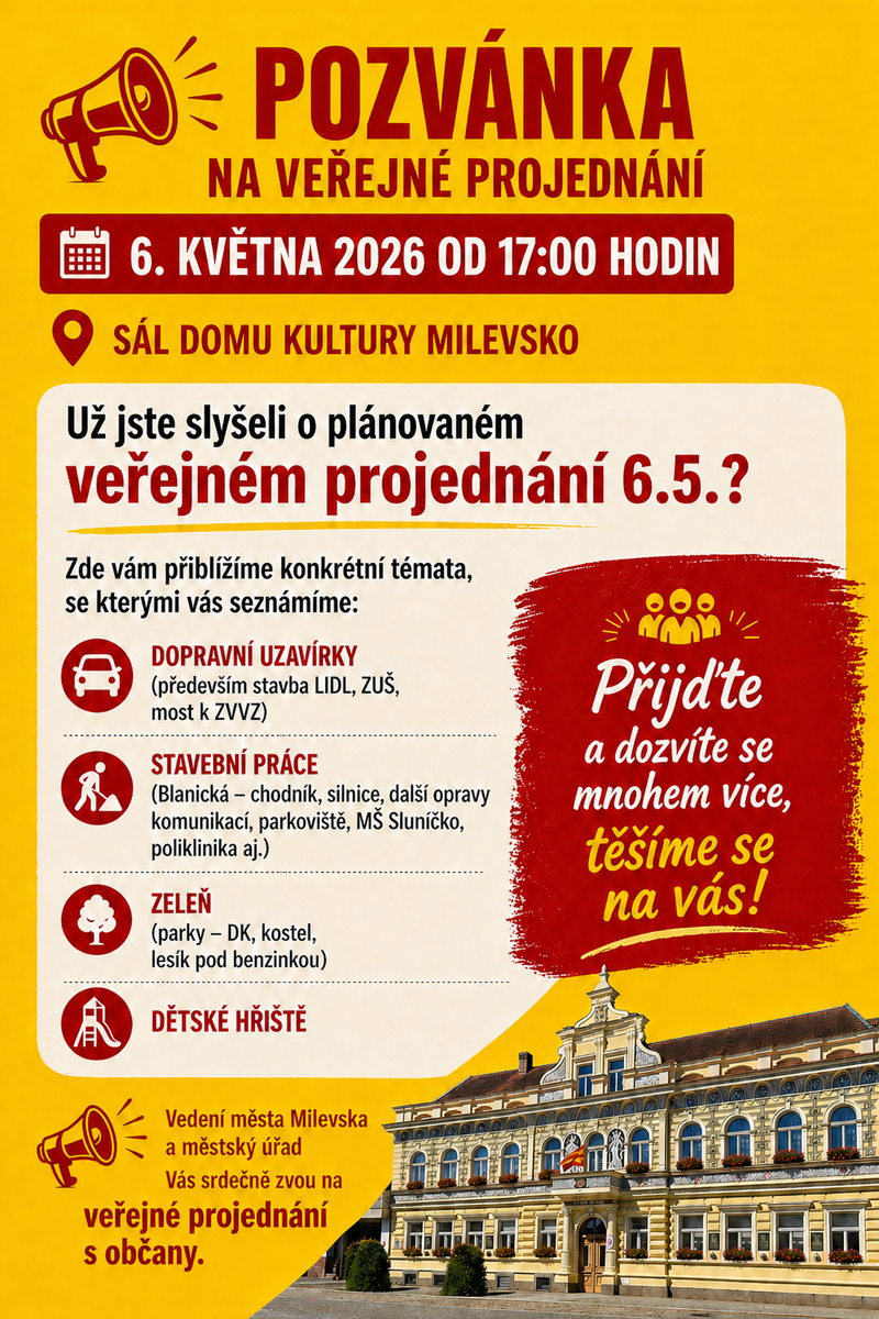 Plakát Veřejné projednání s občany