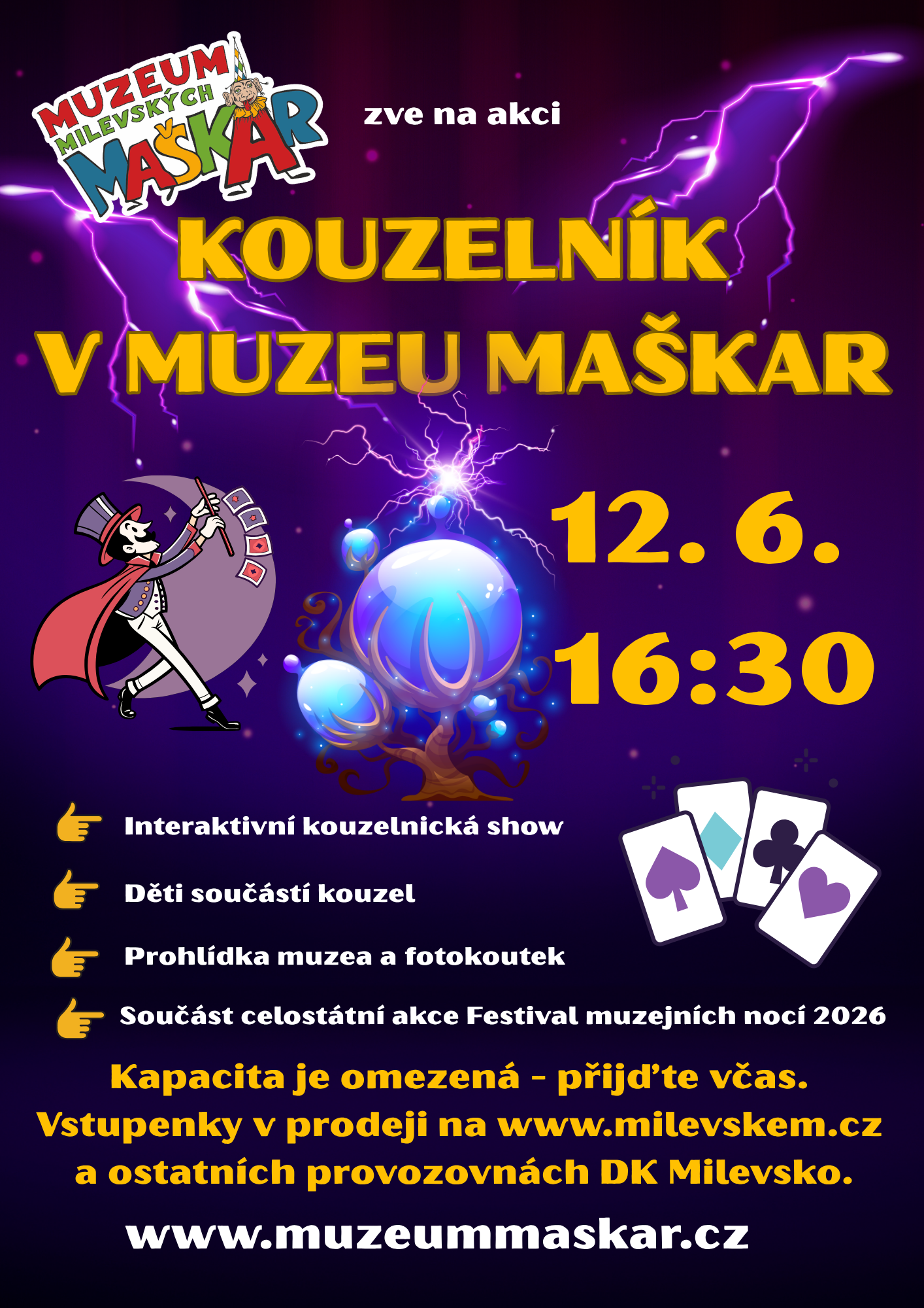 Plakát Kouzelník v Muzeu maškar