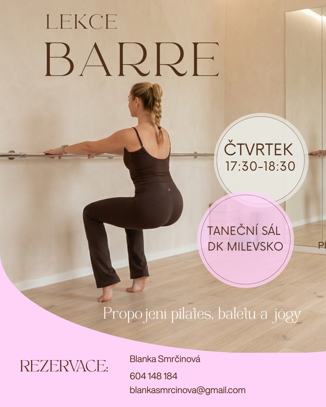 Plakát Barre - nový kurz, úvodní hodina