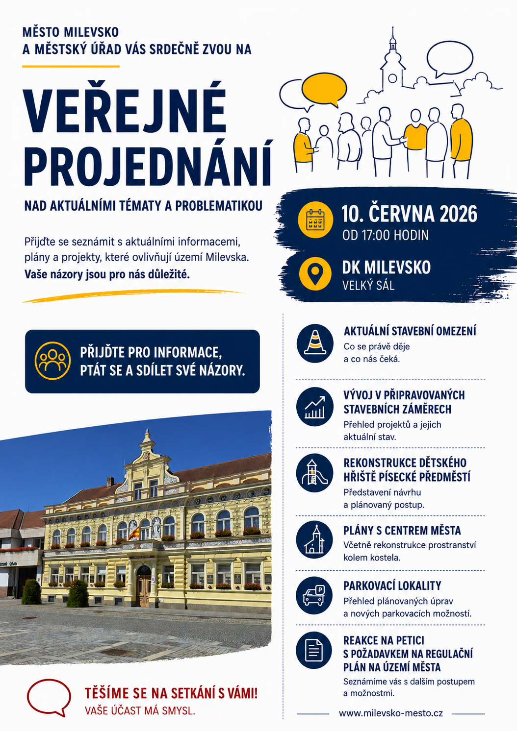 Plakát Veřejné projednání s občany