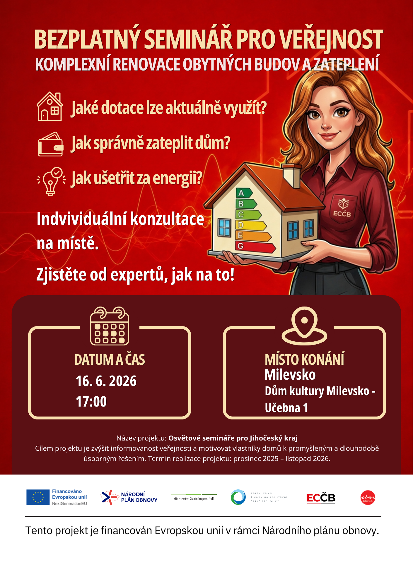 Plakát Komplexní renovace obytných domů a zateplení