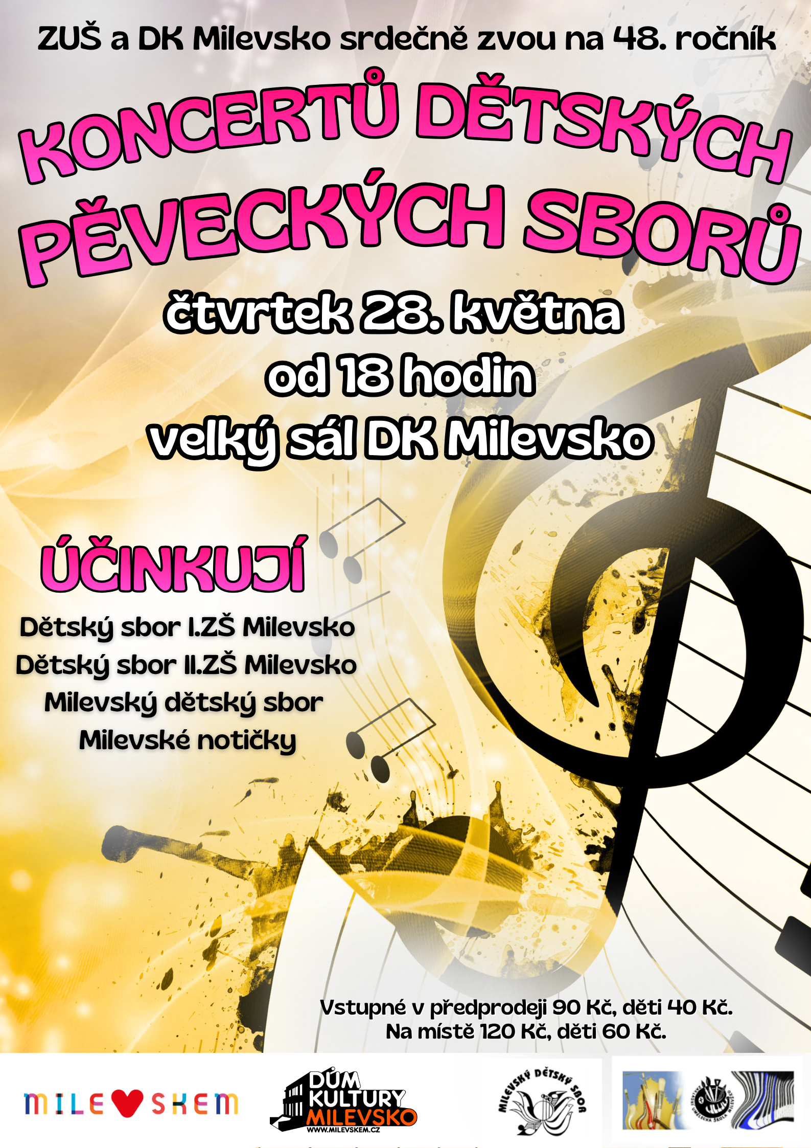 Plakát 48. ročník koncertů dětských pěveckých sborů
