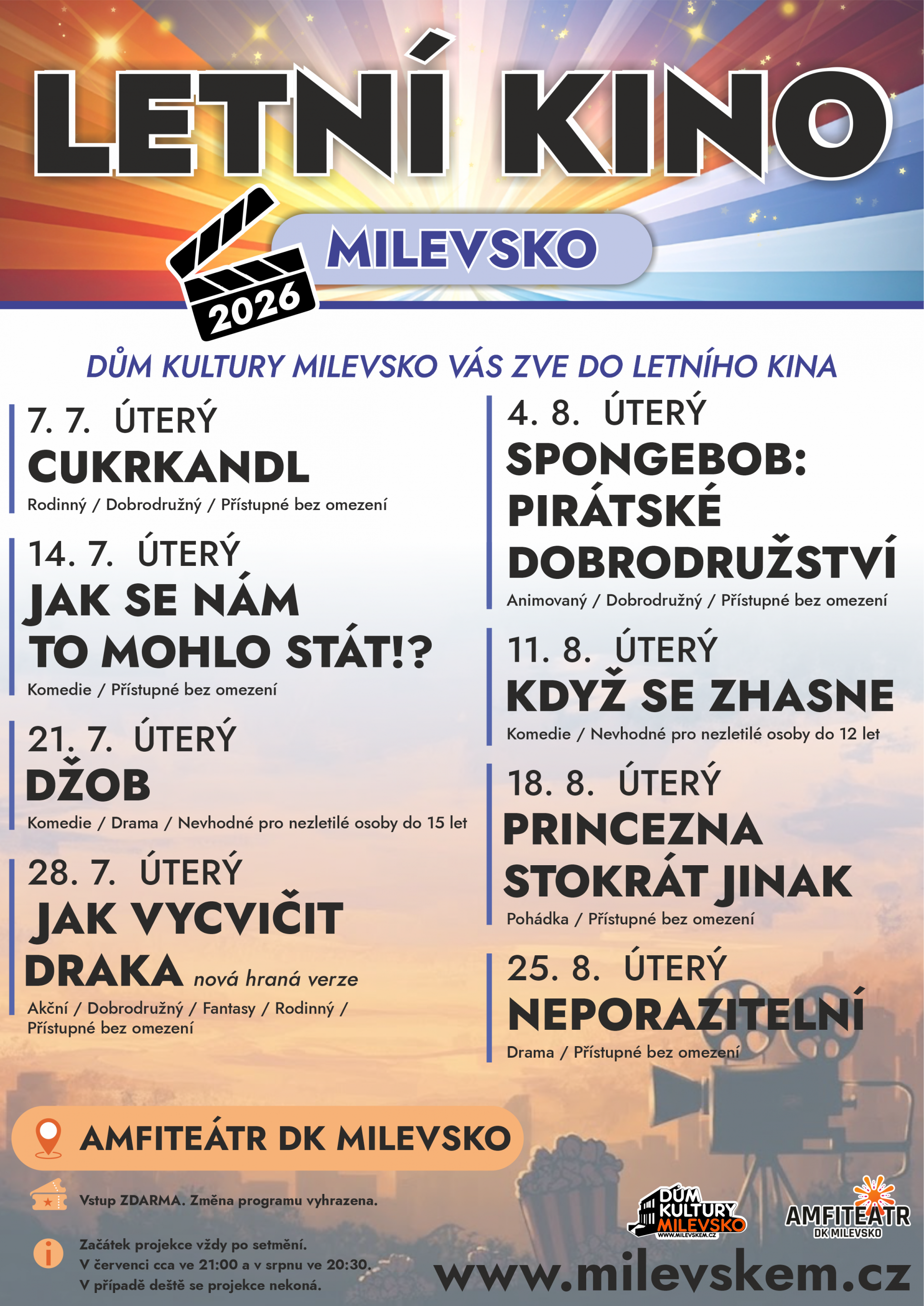 Plakát Letní kino - Když se zhasne