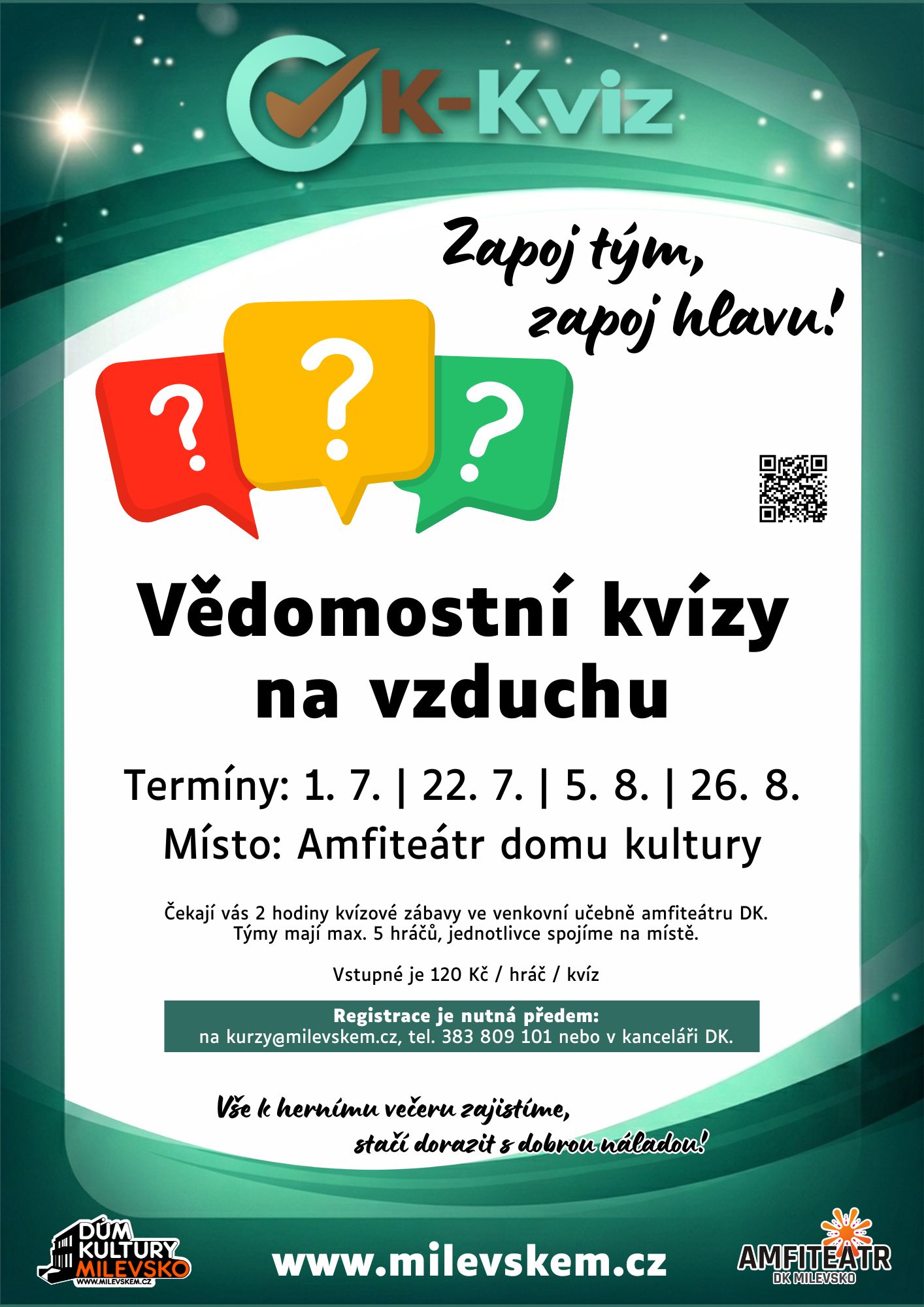 Plakát OK Kvíz - Zapoj tým, zapoj hlavu!
