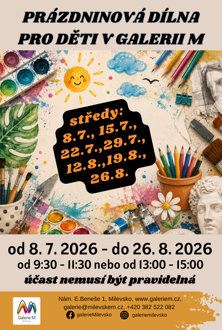 Plakát Prázdninová dílna pro děti v Galerii M
