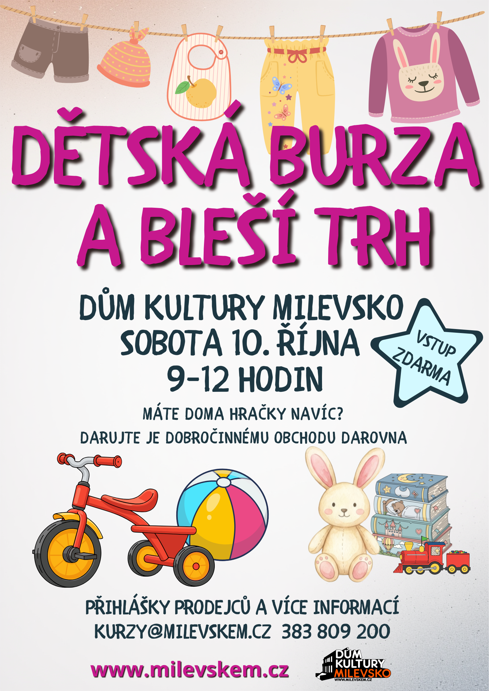 Plakát: Podzimní dětská burza a bleší trh