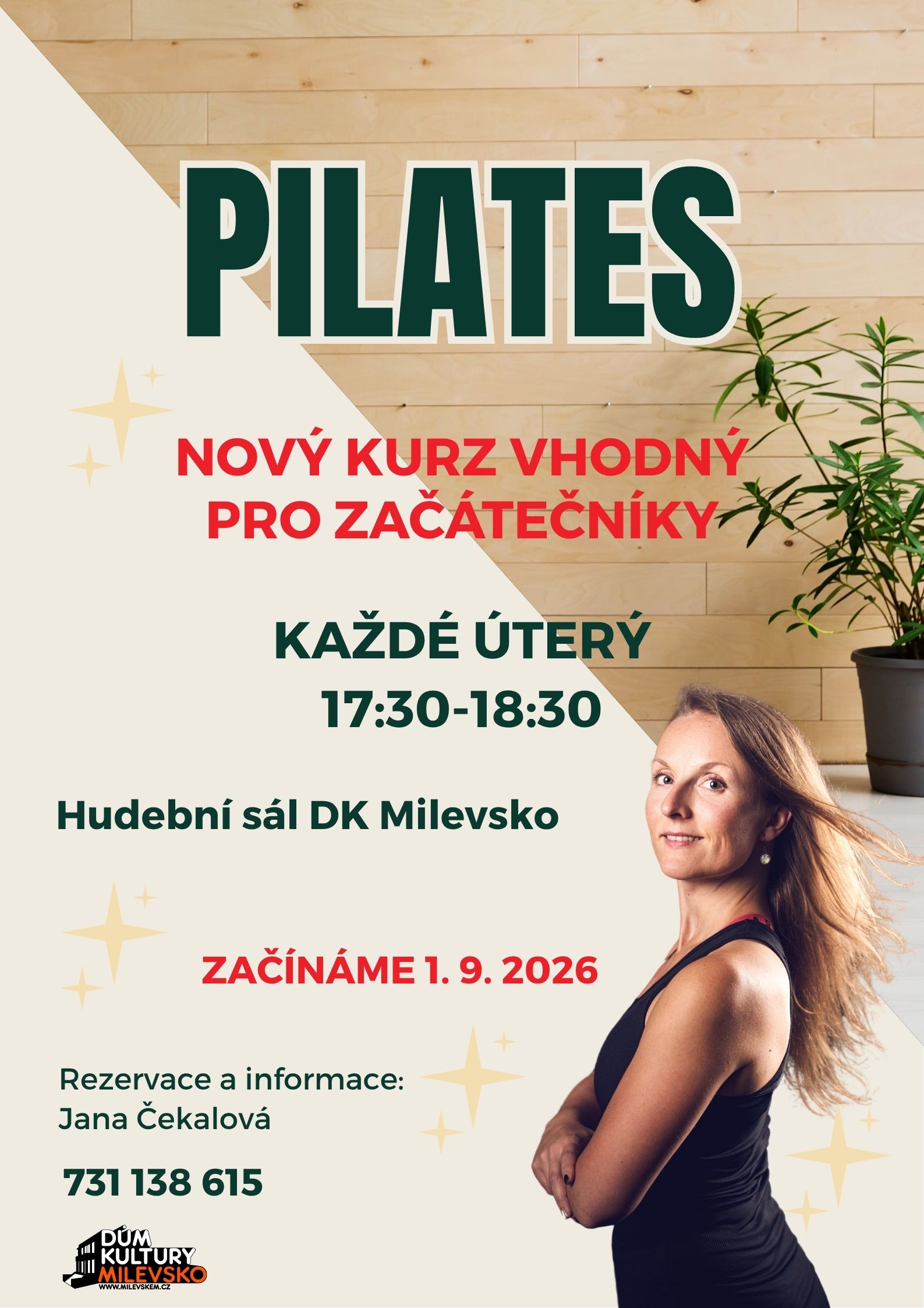 Plakát Pilates pro začátečníky - zahájení