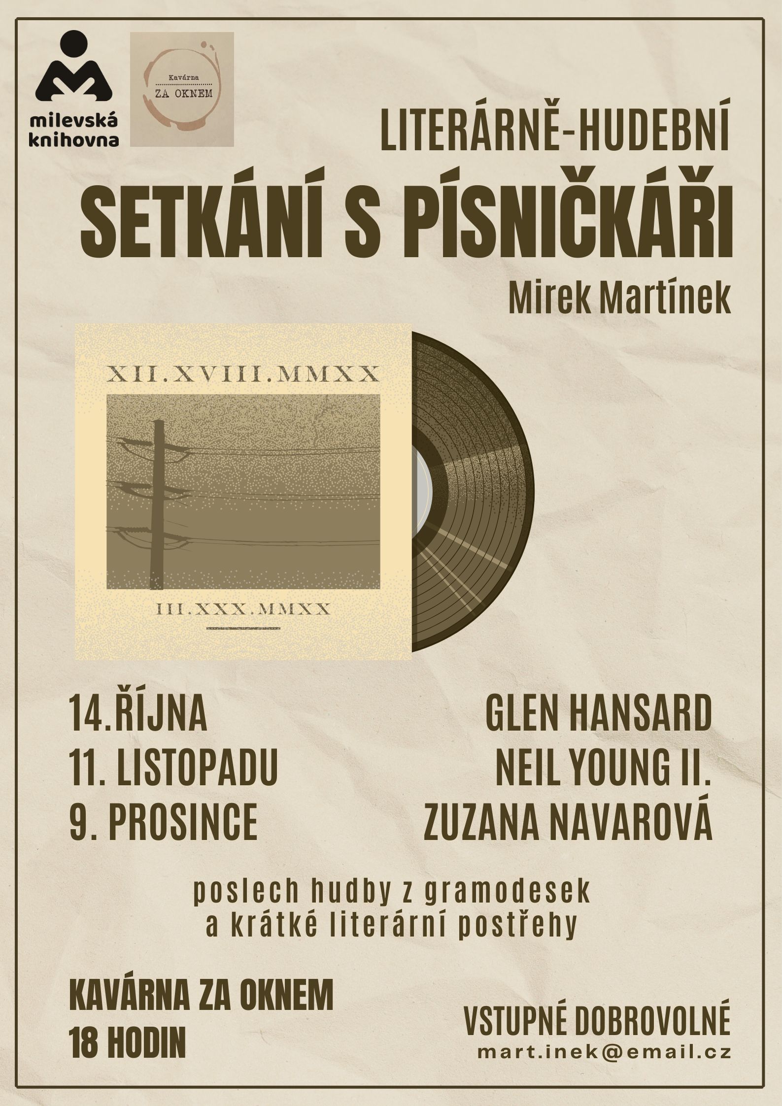 Plakát Literárně-hudební Setkání s písničkáři